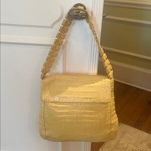 Nancy Gonzalez genuine crocodile yellow bag